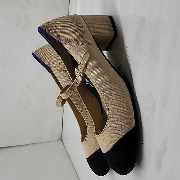 Rothy's The Mary Jane Heels in Cream Captoe Size 9 - Picture 3 of 16